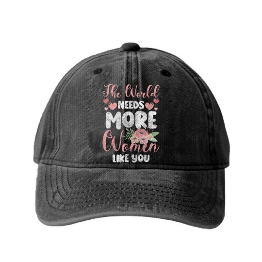 Women's Day Power Frida Kahlo Washed Denim Baseball Caps