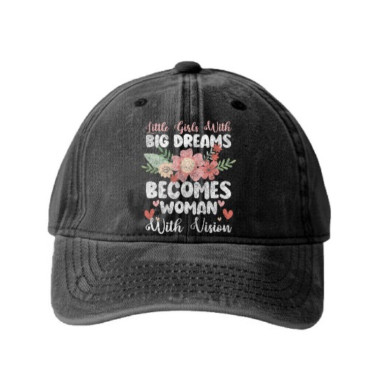 Women's Day Power Feminism Frida Kahlo Washed Denim Baseball Caps