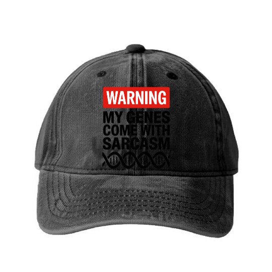 Sarcastic Genealogy DNA Test Genetics Biologist Washed Denim Baseball Caps