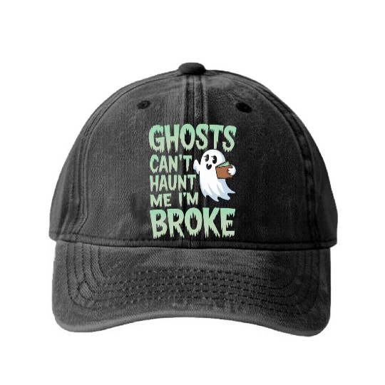 Paranormal Comedy Funny Ghost Humor Lighthearted Washed Denim Baseball Caps