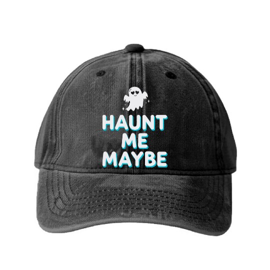 Paranormal Comedy Funny Ghost Humor Lighthearted Washed Denim Baseball Caps
