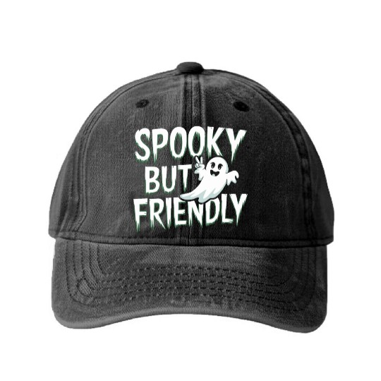 Paranormal Comedy Funny Ghost Humor Lighthearted Washed Denim Baseball Caps