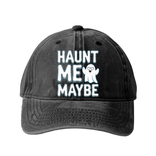 Paranormal Comedy Funny Ghost Humor Lighthearted Washed Denim Baseball Caps