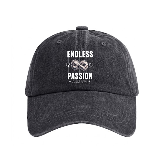 Endless Passion – Love Infinity Symbol Graphic Washed Denim Baseball Caps