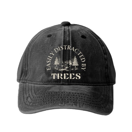 Trees Washed Denim Baseball Caps