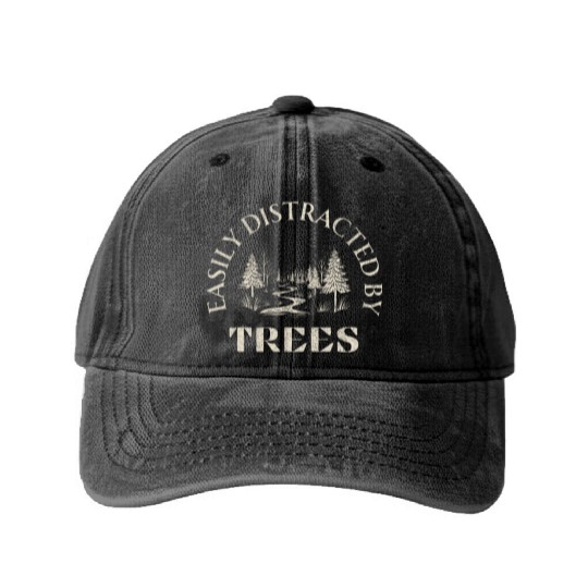 Trees Washed Denim Baseball Caps