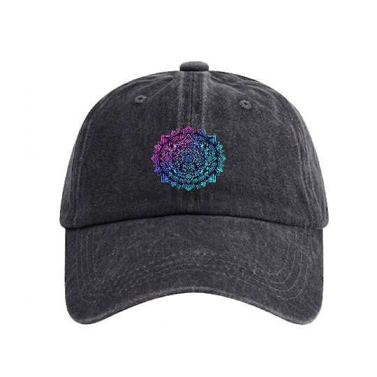 Music Festival Washed Denim Baseball Caps - Colorful Yoga Outfit