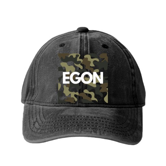 Egon Name Washed Denim Baseball Caps Men Good Quality Camouflage