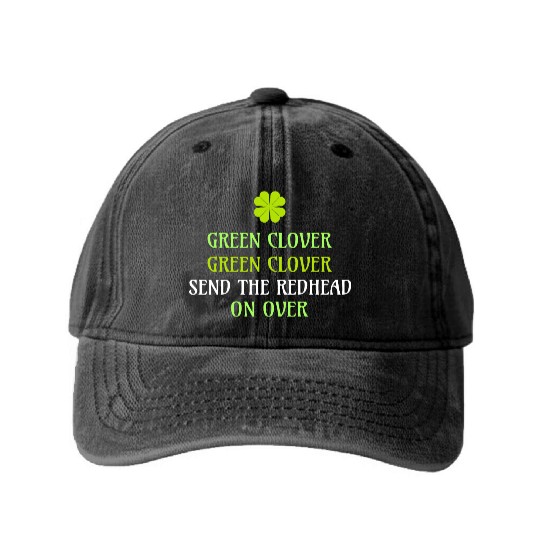Green Clover Green Clover Send the Redhead Washed Denim Baseball Caps