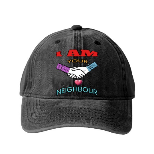 I AM YOUR NEIGHOUR NEW MEXICO AND Arizonna Washed Denim Baseball Caps