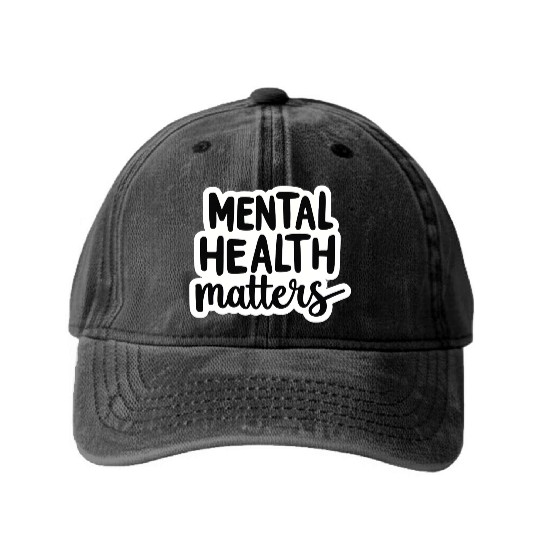 Mental Health Matters Washed Denim Baseball Caps