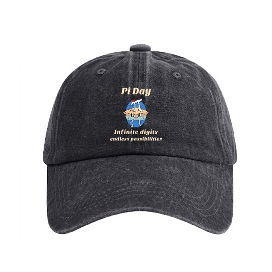 Pi Day Infinite digits endless possibilities Washed Denim Baseball Caps