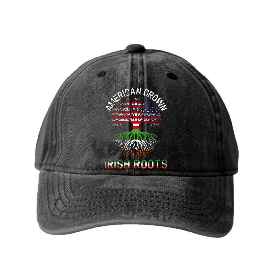 American Grown Irish Roots Washed Denim Baseball Caps