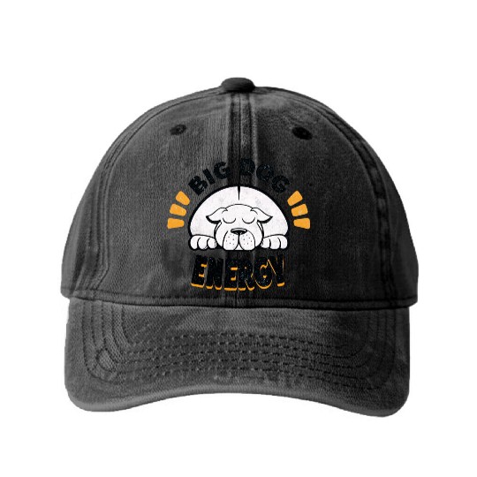 Big Dog Energy Washed Denim Baseball Caps