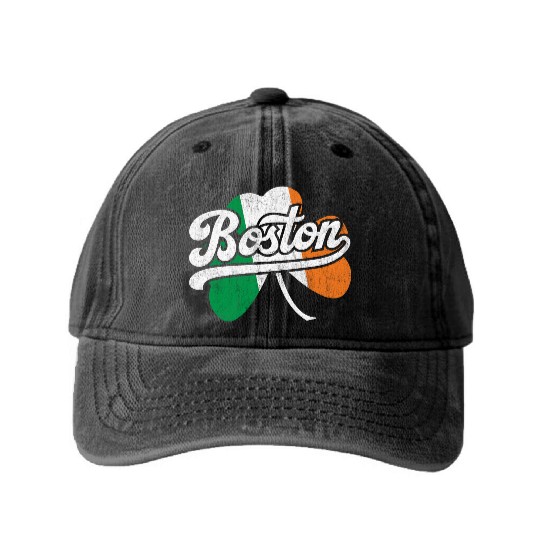 Boston Irish Washed Denim Baseball Caps