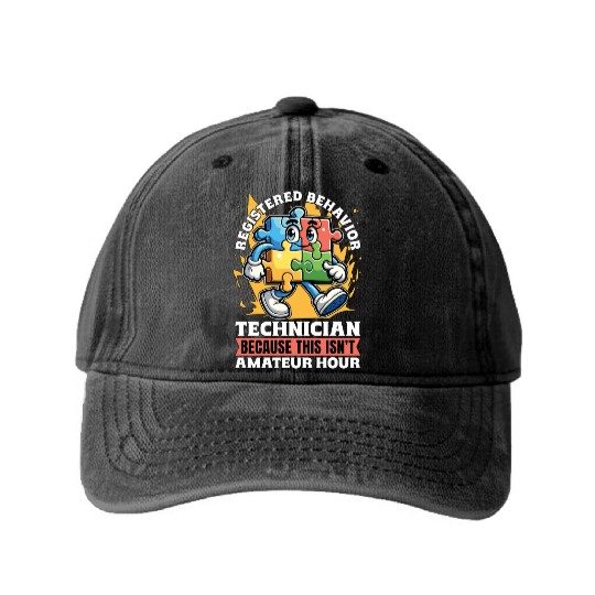 Behavioral Therapy Registered Behavior Psychology Washed Denim Baseball Caps
