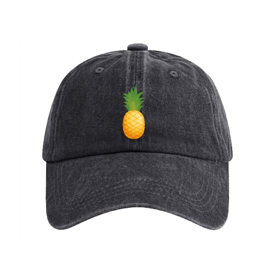 Pineapple Drew Washed Denim Baseball Caps
