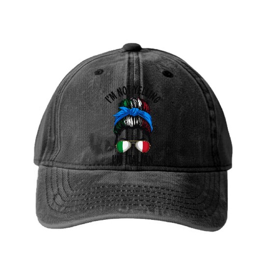 I'm Not Yelling I'm Italian Washed Denim Baseball Caps