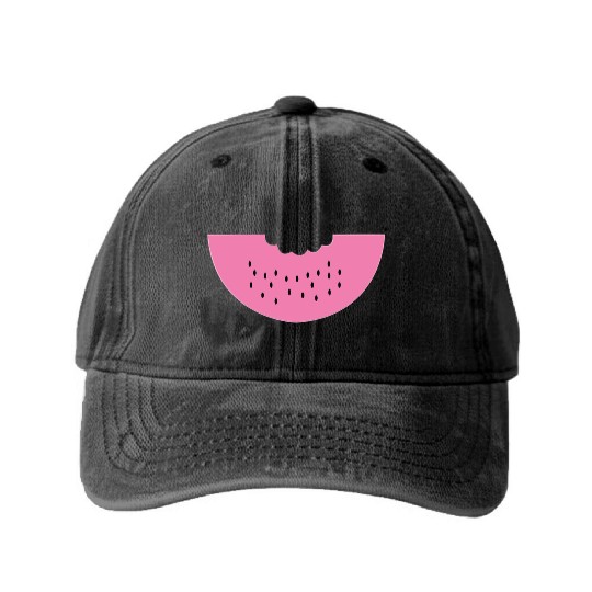 Cute Watermelon Slice – Sweet, Juicy & Aesthetic Washed Denim Baseball Caps