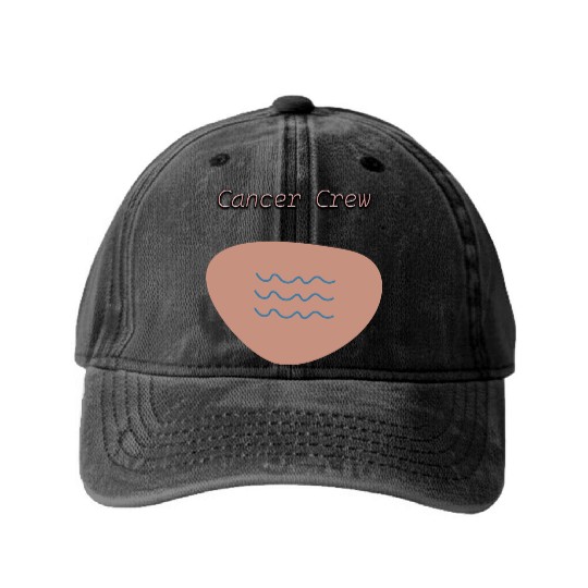 New, Original Cancer Symbol Washed Denim Baseball Caps