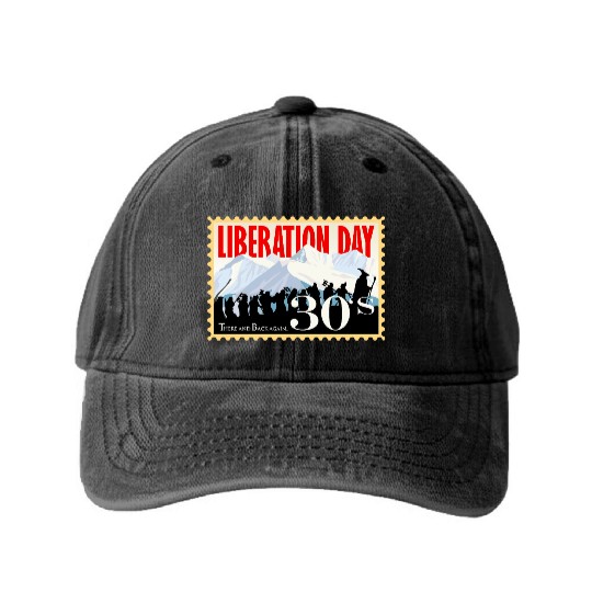 Liberation Day, There & Back Again 1930's Washed Denim Baseball Caps