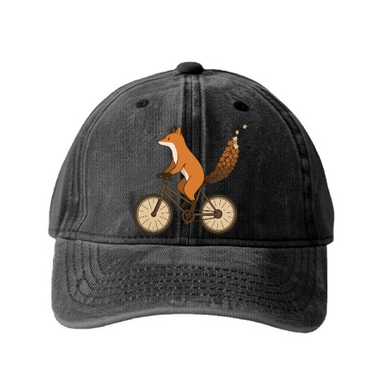 Fox Bicycle Washed Denim Baseball Caps