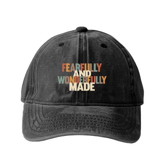 Fearfully and Wonderfully Made Washed Denim Baseball Caps