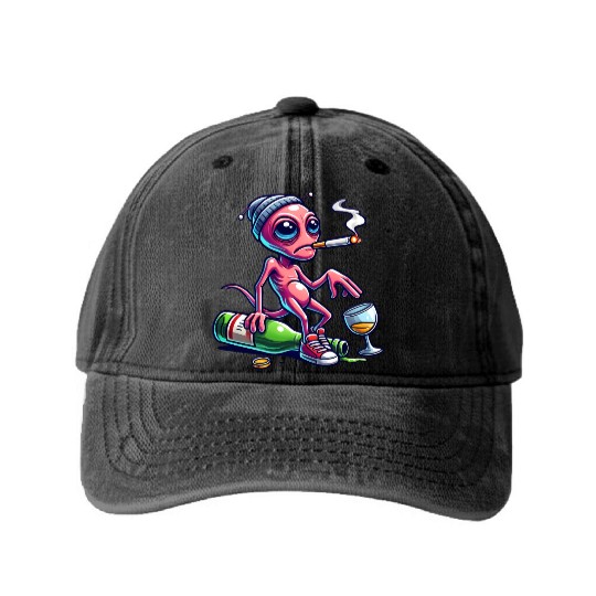 Salva Alien Washed Denim Baseball Caps