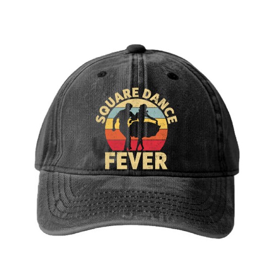 Square Dance Fever Washed Denim Baseball Caps