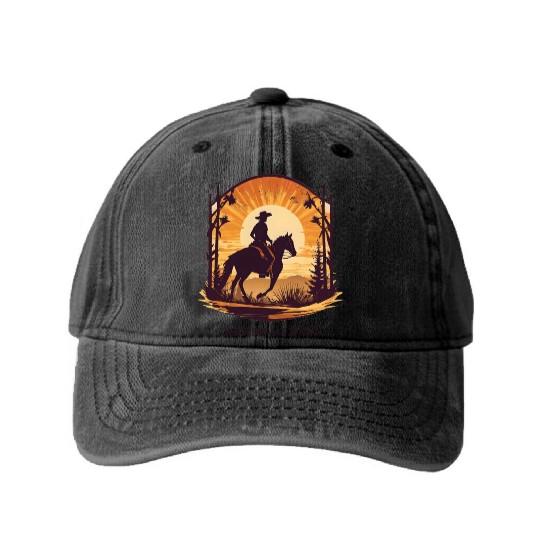WE RIDE AT DAWN – Cowboy Spirit Edition Washed Denim Baseball Caps