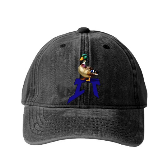 Mallard Duck on the word IT Washed Denim Baseball Caps