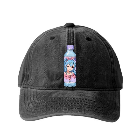 S+ Bao the Whale Gatcha Vtuber Vending Machine Washed Denim Baseball Caps