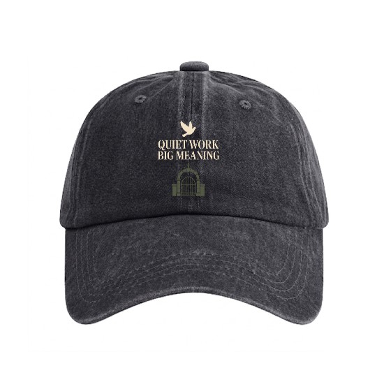 Cemetery Worker Groundskeeper Graveyard Memorial Washed Denim Baseball Caps