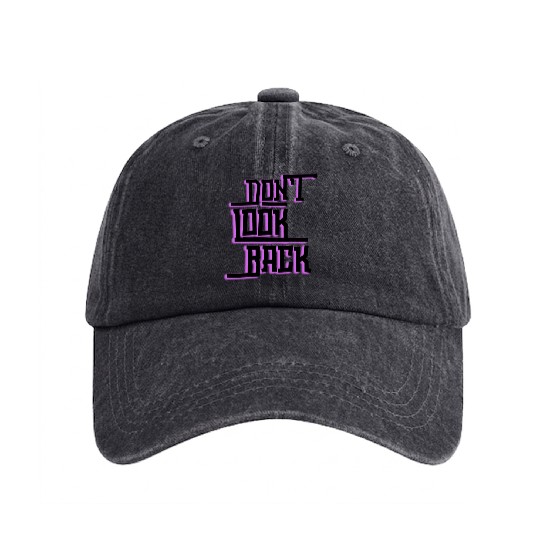 Don't look back Washed Denim Baseball Caps