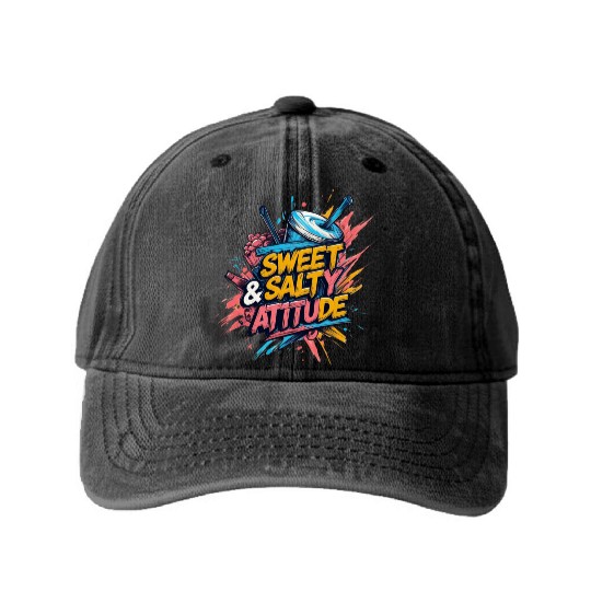 Sweet & Salty Attitude Washed Denim Baseball Caps