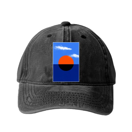 Bauhaus Summer Horizon Washed Denim Baseball Caps