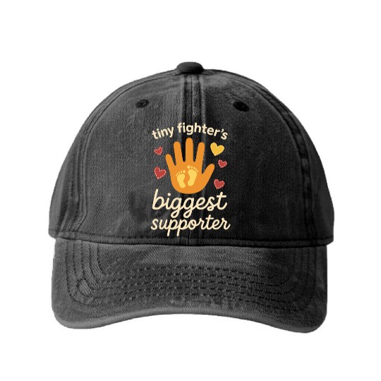 NICU Sibling Preemie Big Brother Big Sister Washed Denim Baseball Caps