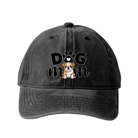 Pug Puppy Dog Mom Dog Lover Washed Denim Baseball Caps