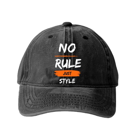 No Rule Just Style – Bold Youth Streetwear Washed Denim Baseball Caps