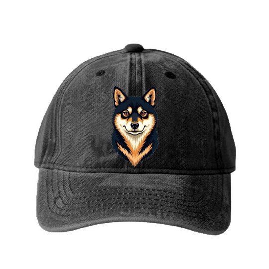“Shiba Inu” – Bold & Beautiful Dogs Washed Denim Baseball Caps