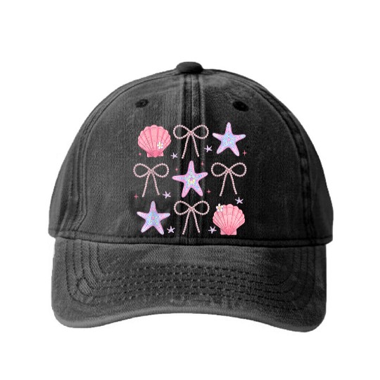 Under the Sea Sparkle Washed Denim Baseball Caps