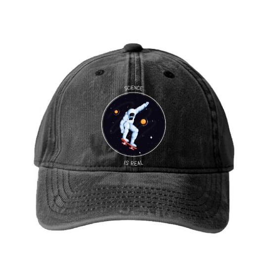 Science is Real Washed Denim Baseball Caps