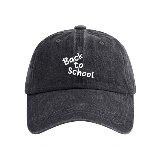 Back to School Washed Denim Baseball Caps