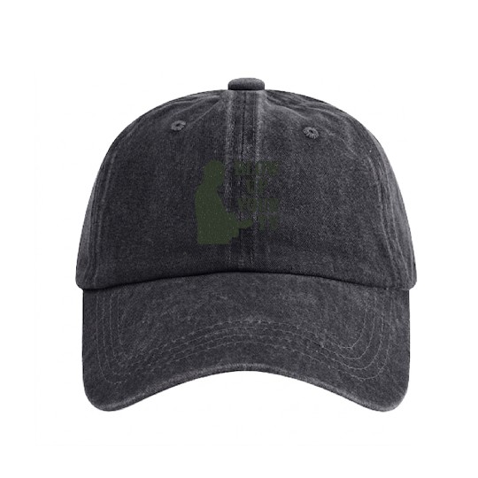 Blow Up Your TV! Dark Green Washed Denim Baseball Caps