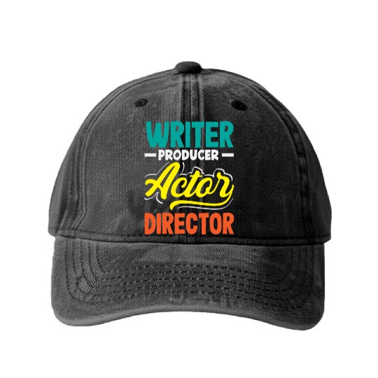 Musicals Writer Producer Actor Director Lover Washed Denim Baseball Caps