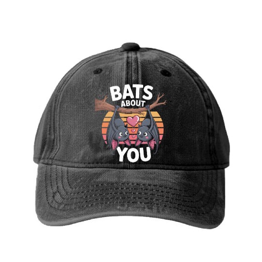 Bats About You Funny Bat Halloween Washed Denim Baseball Caps – Nayan