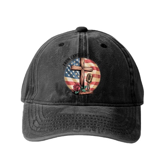 Charlie Kirk: Campus To Capitol Washed Denim Baseball Caps