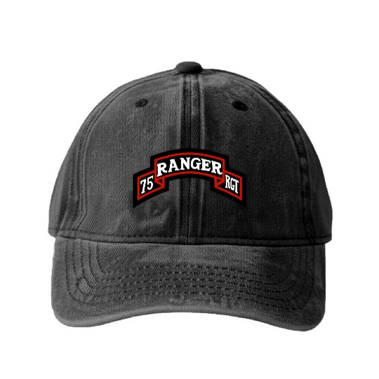 75th Ranger RGT Washed Denim Baseball Caps