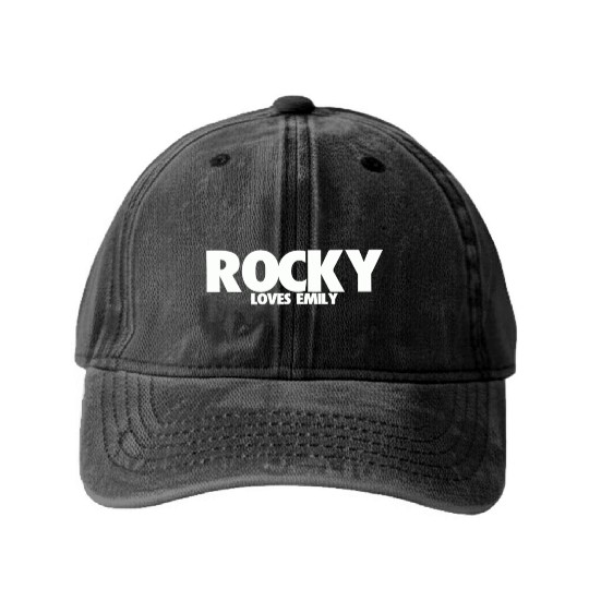 ROCKY LOVES EMILY Washed Denim Baseball Caps