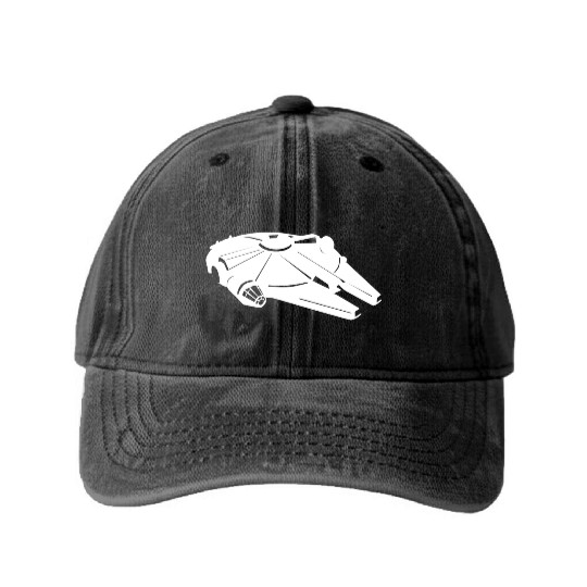 Millennium Falcon White Washed Denim Baseball Caps